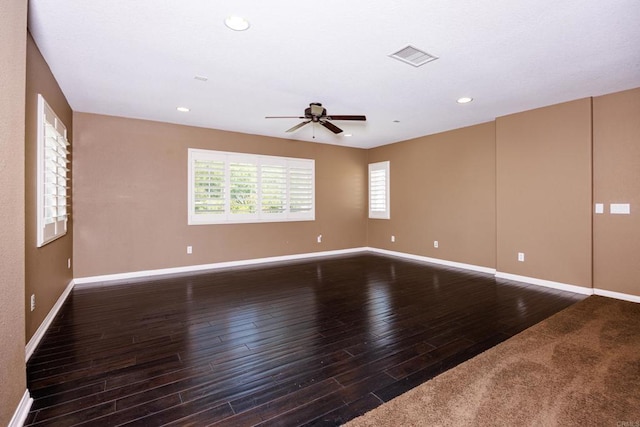 27002 Red Maple St, Murrieta, CA 92562 - unfurnished room with a ceiling fan, wood finished floors, and recessed lighting