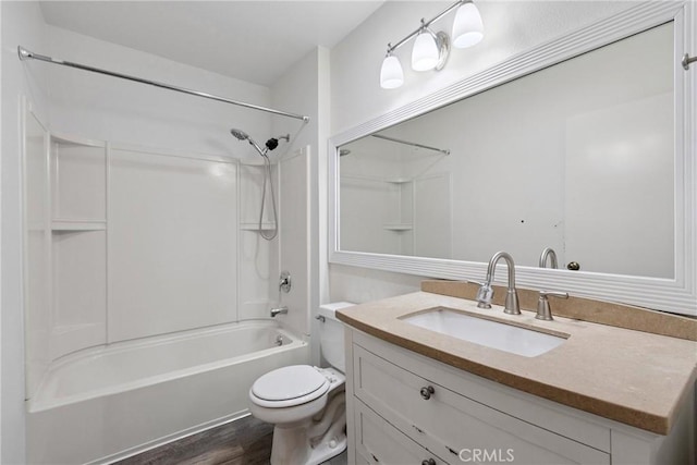 10249 Black Mountain Rd Unit Q3, San Diego, CA 92126 - bathroom with vanity, tub / shower combination, and wood finished floors
