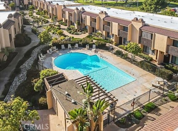 10249 Black Mountain Rd Unit Q3, San Diego, CA 92126 - community pool with a residential view and a patio
