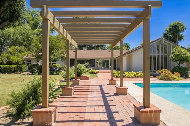 3131 E Cortez St, West Covina, CA 91791 - view of patio with a pergola and an outdoor pool