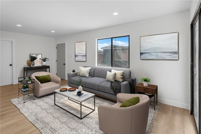 4713 Calada Ave, Pico Rivera, CA 90660 - living room with light wood-type flooring and recessed lighting