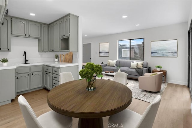 4713 Calada Ave, Pico Rivera, CA 90660 - dining room featuring light wood-type flooring and recessed lighting