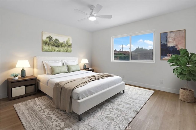 4713 Calada Ave, Pico Rivera, CA 90660 - bedroom featuring wood finished floors and ceiling fan