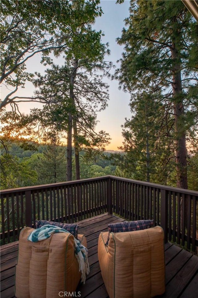 1244 St Anton Dr, Lake Arrowhead, CA 92352 - view of wooden terrace