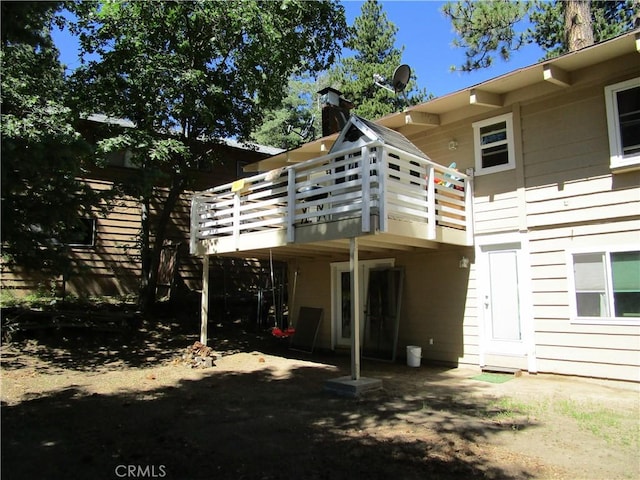 2493 Palo Alto Way, Running Springs, CA 92382 - back of house featuring a wooden deck