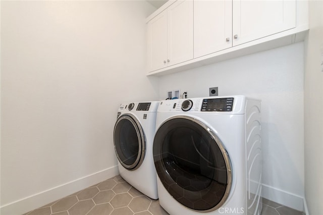 474 Lobata, Irvine, CA 92618 - washroom featuring cabinet space, washing machine and dryer, and light tile patterned flooring