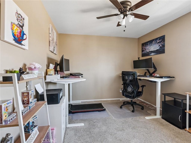 11760 Espola Pl, Victorville, CA 92392 - office space featuring carpet floors and a ceiling fan