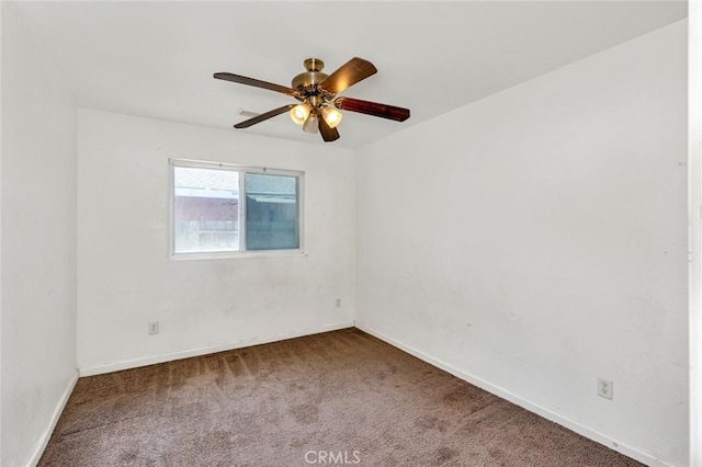 2246 Beachwood Dr, Merced, CA 95348 - carpeted spare room featuring ceiling fan and baseboards