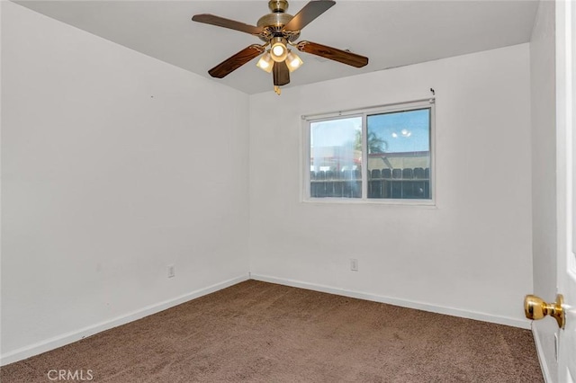 2246 Beachwood Dr, Merced, CA 95348 - carpeted empty room with baseboards and a ceiling fan