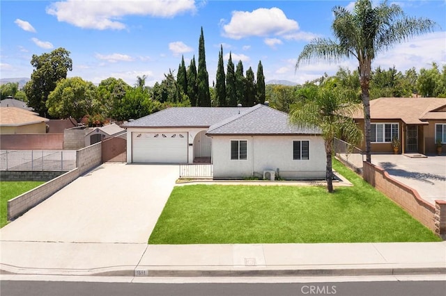 1851 S San Antonio Ave, Pomona, CA 91766 - ranch-style home featuring concrete driveway, stucco siding, and an attached garage