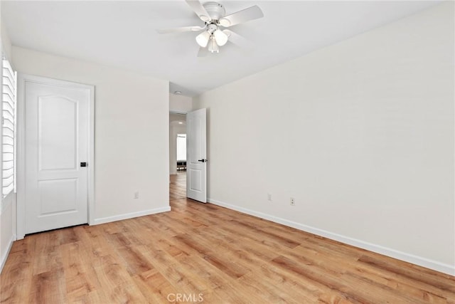 27664 Cordovan Dr, Canyon Country, CA 91351 - unfurnished bedroom featuring light wood-style floors and ceiling fan