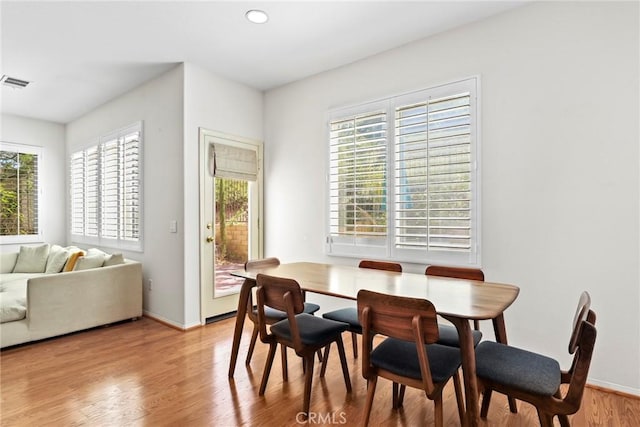 27664 Cordovan Dr, Canyon Country, CA 91351 - dining area featuring light wood-type flooring and recessed lighting