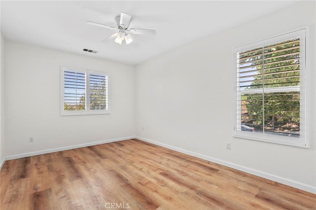 27664 Cordovan Dr, Canyon Country, CA 91351 - spare room with light wood-type flooring and ceiling fan