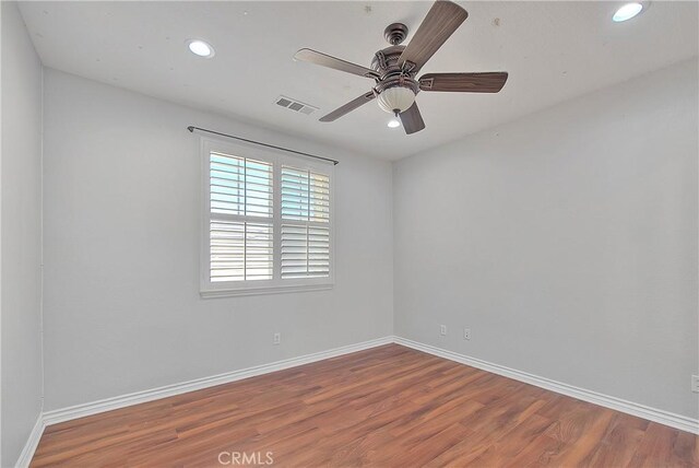 12790 Golden Leaf Dr, Rancho Cucamonga, CA 91739 - unfurnished room featuring recessed lighting, wood finished floors, and a ceiling fan