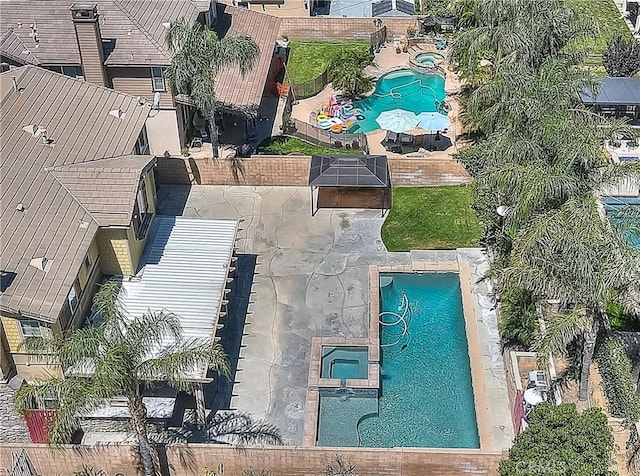 12790 Golden Leaf Dr, Rancho Cucamonga, CA 91739 - bird's eye view of a pool area