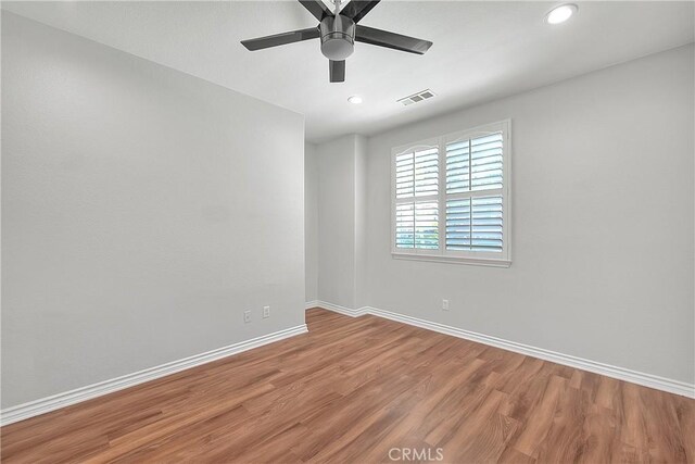 12790 Golden Leaf Dr, Rancho Cucamonga, CA 91739 - spare room featuring light wood-style flooring, recessed lighting, and ceiling fan