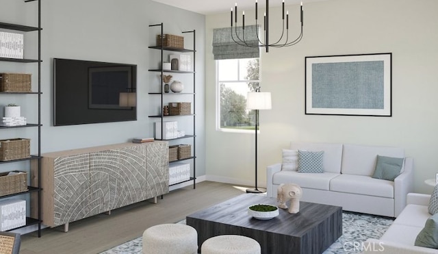 204 Lily Loop, Irvine, CA 92618 - living area with a chandelier and wood finished floors
