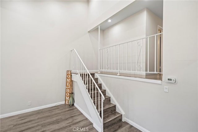 4366 Fairview Ave Unit 6, Arcadia, CA 91007 - stairs featuring wood finished floors and recessed lighting