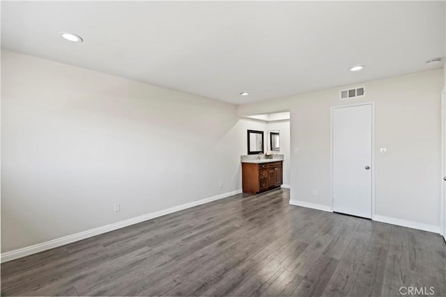4366 Fairview Ave Unit 6, Arcadia, CA 91007 - spare room with dark wood finished floors and recessed lighting