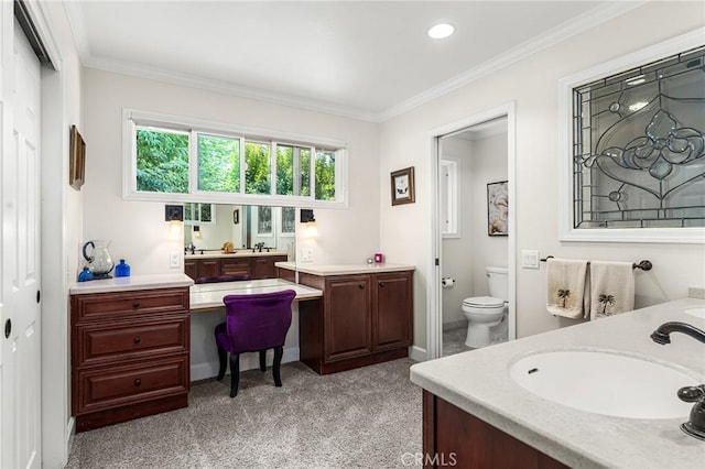 45 Covell Park Ave, Chico, CA 95926 - bathroom featuring vanity and crown molding