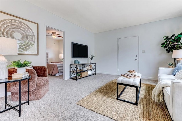 426 S Broadway, Redondo Beach, CA 90277 - living area with carpet flooring and a ceiling fan