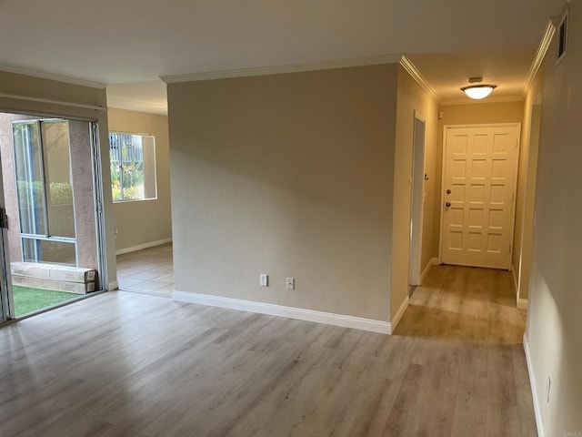 17189 W Bernardo Dr W Unit 103, San Diego, CA 92127 - empty room featuring light wood-type flooring and ornamental molding