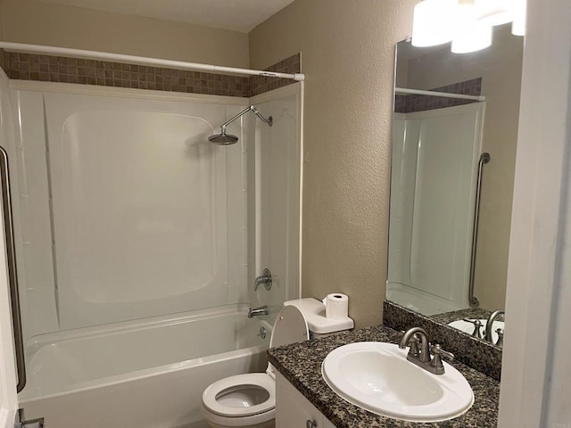 17189 W Bernardo Dr W Unit 103, San Diego, CA 92127 - full bath featuring vanity, a textured wall, and bathing tub / shower combination