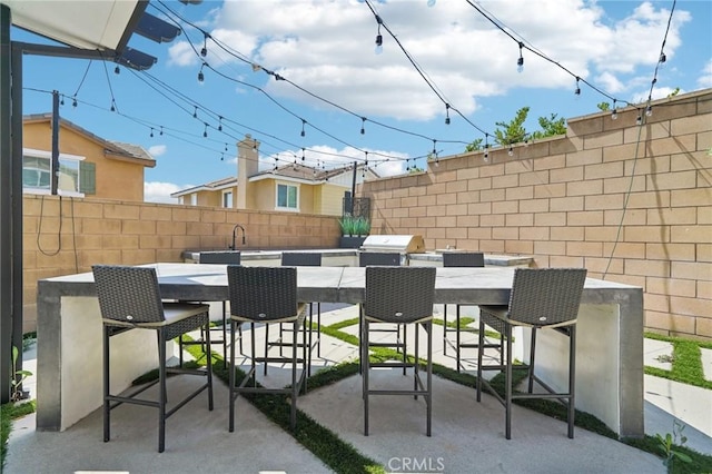 12400 Sarah Ct, El Monte, CA 91732 - fenced backyard featuring area for grilling and a patio