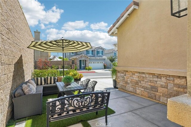 12400 Sarah Ct, El Monte, CA 91732 - view of patio / terrace featuring an outdoor living space