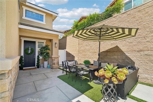 12400 Sarah Ct, El Monte, CA 91732 - view of patio / terrace with outdoor lounge area