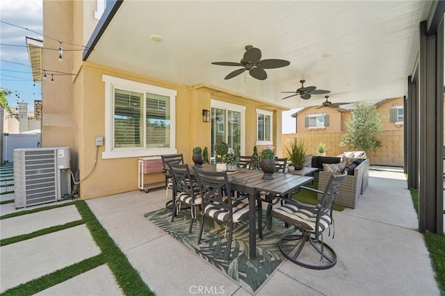 12400 Sarah Ct, El Monte, CA 91732 - view of patio / terrace featuring outdoor dining space and ceiling fan