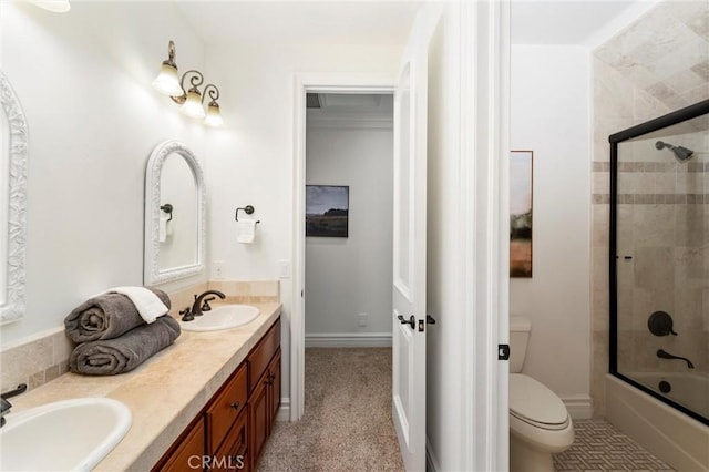 45200 Oak Manor Ct, Temecula, CA 92590 - full bath featuring double vanity and bath / shower combo with glass door