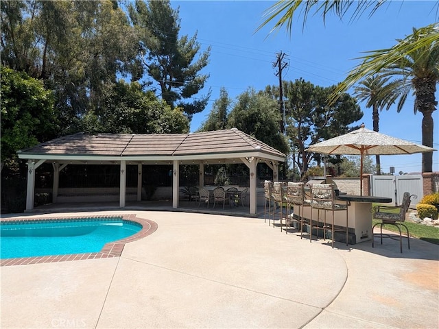 2622 Chauncy Pl, Riverside, CA 92506 - outdoor pool featuring a gazebo and a patio