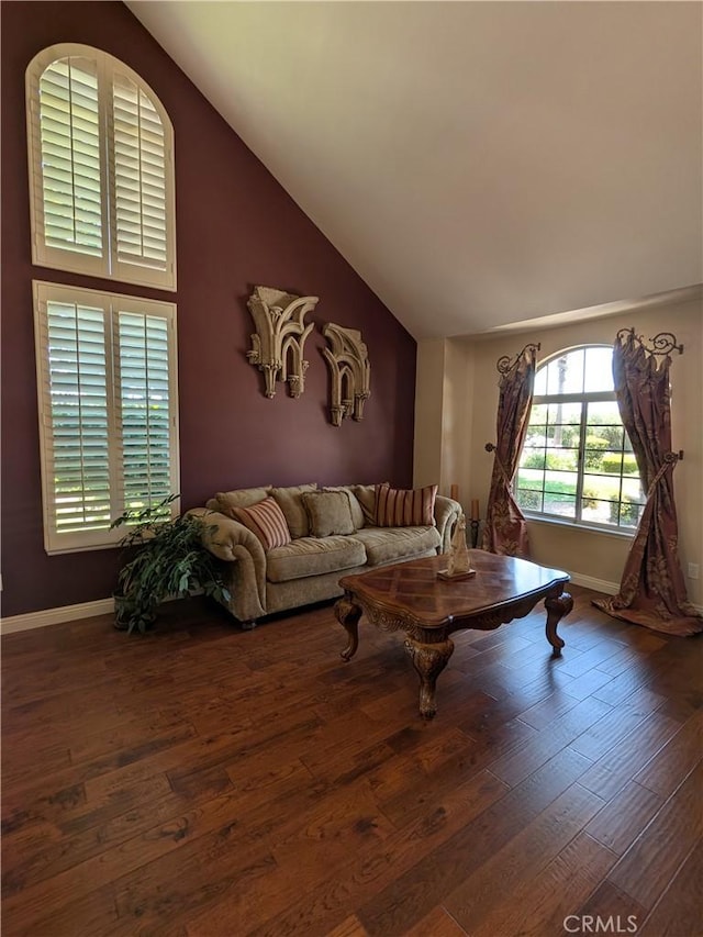 2622 Chauncy Pl, Riverside, CA 92506 - living area with wood finished floors and high vaulted ceiling