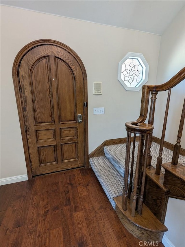 2622 Chauncy Pl, Riverside, CA 92506 - foyer entrance featuring dark wood finished floors and stairs