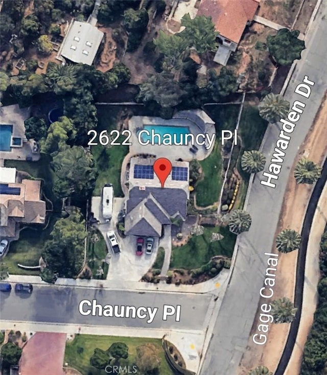 2622 Chauncy Pl, Riverside, CA 92506 - aerial map of property and surrounding area