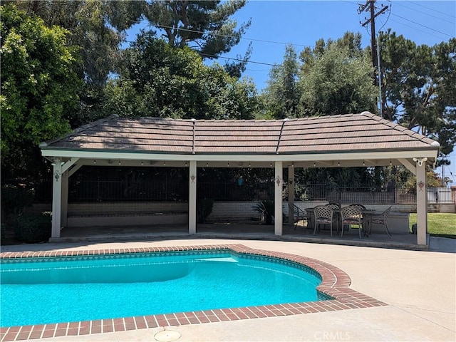 2622 Chauncy Pl, Riverside, CA 92506 - view of swimming pool featuring a gazebo and a patio