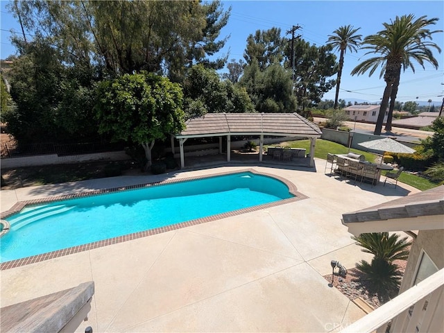 2622 Chauncy Pl, Riverside, CA 92506 - view of pool with a patio and a gazebo