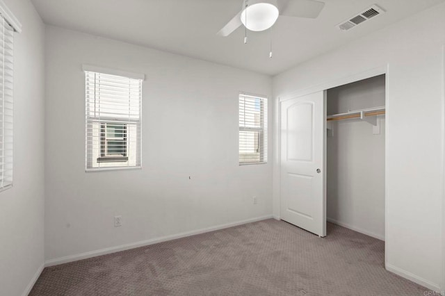 2333 Verano Way, Vista, CA 92081 - unfurnished bedroom with carpet, a closet, and a ceiling fan