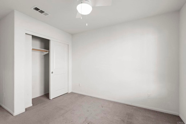 2333 Verano Way, Vista, CA 92081 - unfurnished bedroom with carpet flooring, a closet, and ceiling fan