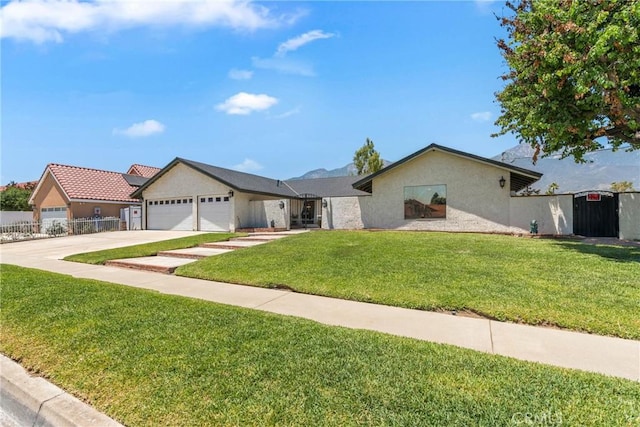9292 Garden St, Rancho Cucamonga, CA 91701 - single story home with an attached garage, stucco siding, and concrete driveway