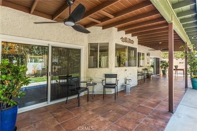 9292 Garden St, Rancho Cucamonga, CA 91701 - view of patio / terrace with ceiling fan