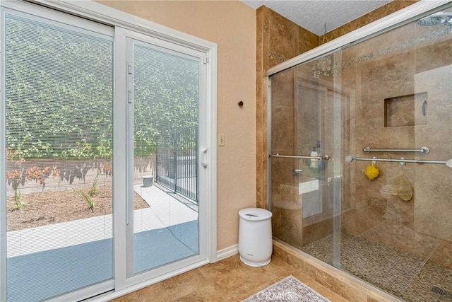 9292 Garden St, Rancho Cucamonga, CA 91701 - bathroom with a shower stall and tile patterned flooring