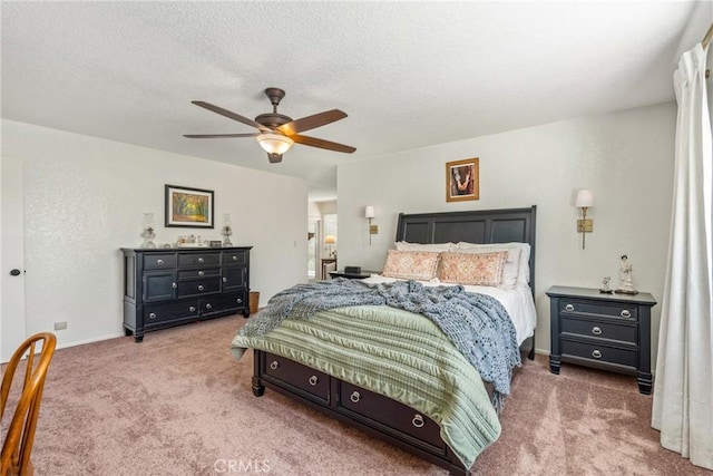9292 Garden St, Rancho Cucamonga, CA 91701 - carpeted bedroom featuring a ceiling fan and a textured ceiling