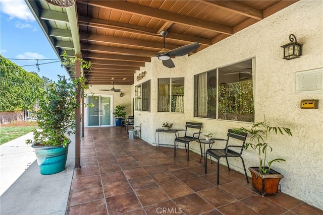 9292 Garden St, Rancho Cucamonga, CA 91701 - view of patio / terrace with ceiling fan
