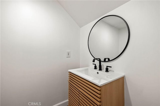 22526 Napa St, West Hills, CA 91304 - bathroom with vanity and vaulted ceiling