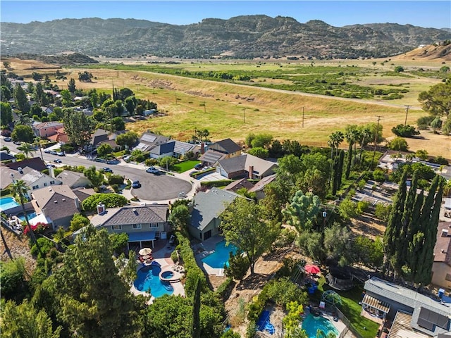 22526 Napa St, West Hills, CA 91304 - aerial view of property and surrounding area featuring a mountainous background