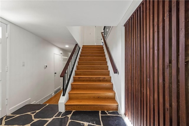 22526 Napa St, West Hills, CA 91304 - staircase with recessed lighting and baseboards