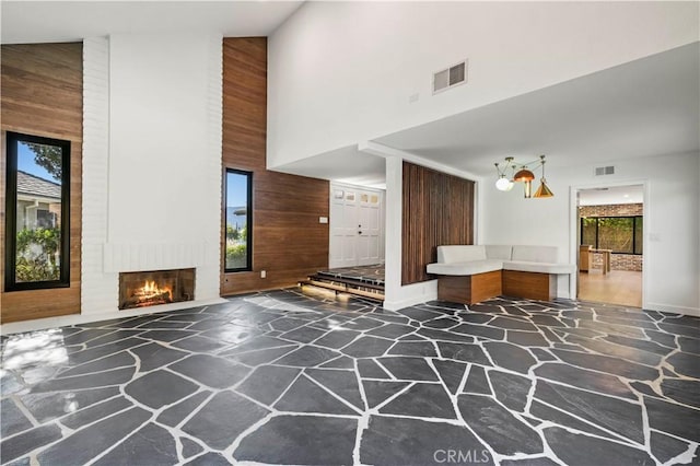 22526 Napa St, West Hills, CA 91304 - common area with a high ceiling and wooden walls
