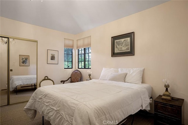 969 Oak Dr, Crestline, CA 92325 - bedroom with a closet and carpet flooring